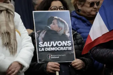 Un rassemblement en soutien à Marine Le Pen se tient ce dimanche à Paris. (Illustration)