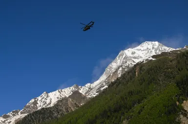 En Suisse, un glacier s'est effondré.